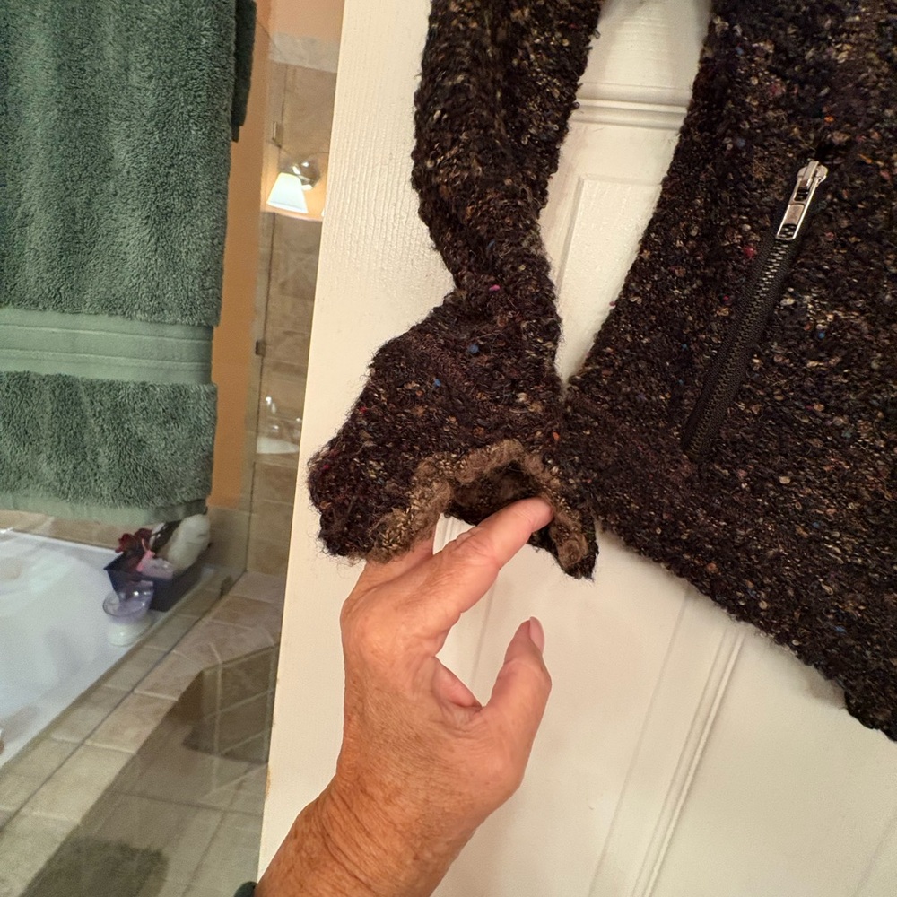 Curio, New York Brown and multicolor Textured Jacket - Picture 5 of 8